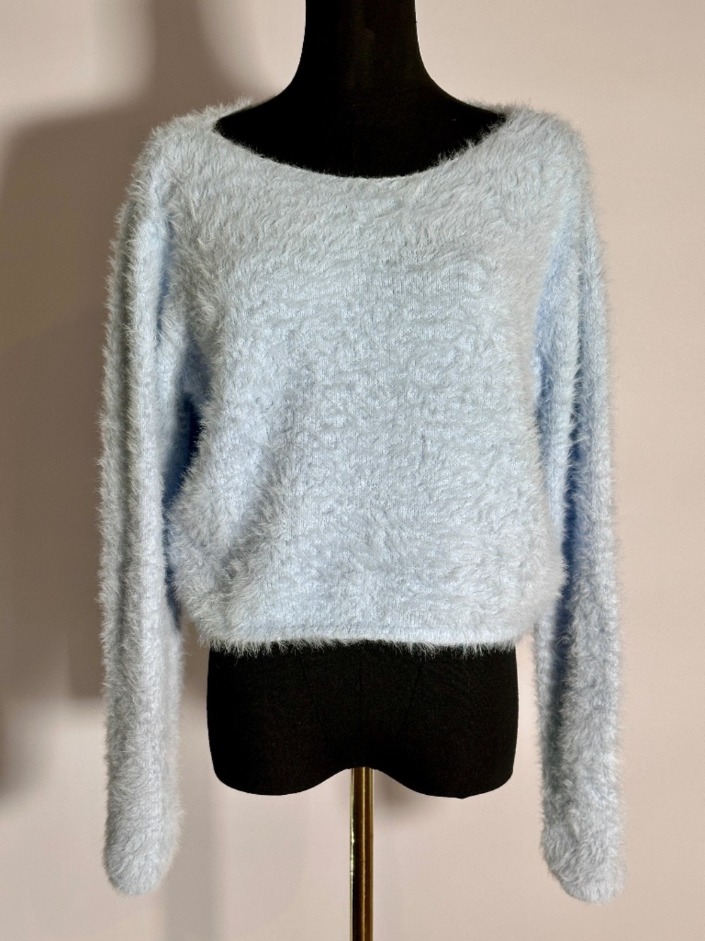 Anthropologie -  Pilcro Eyelash light blue Sweater Size S